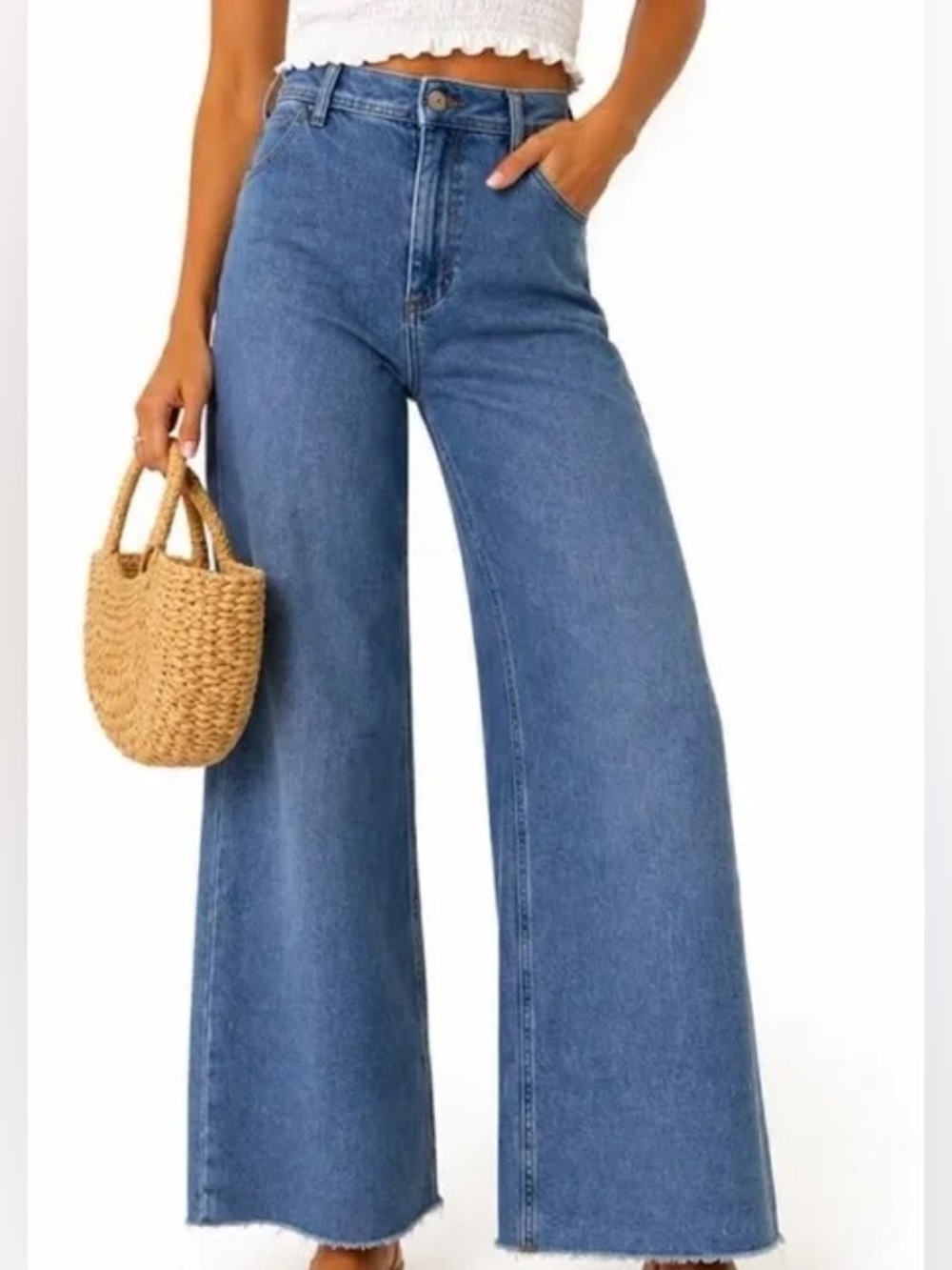 Zara Marine Pant Denim in Medium Blue